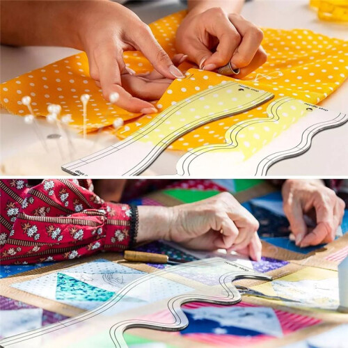 5 Pcs Acrylic Wave Ruler Quilting Stencils DIY Drawing Template Measure Tailor Ruler Soft Patchwork Ruler 2