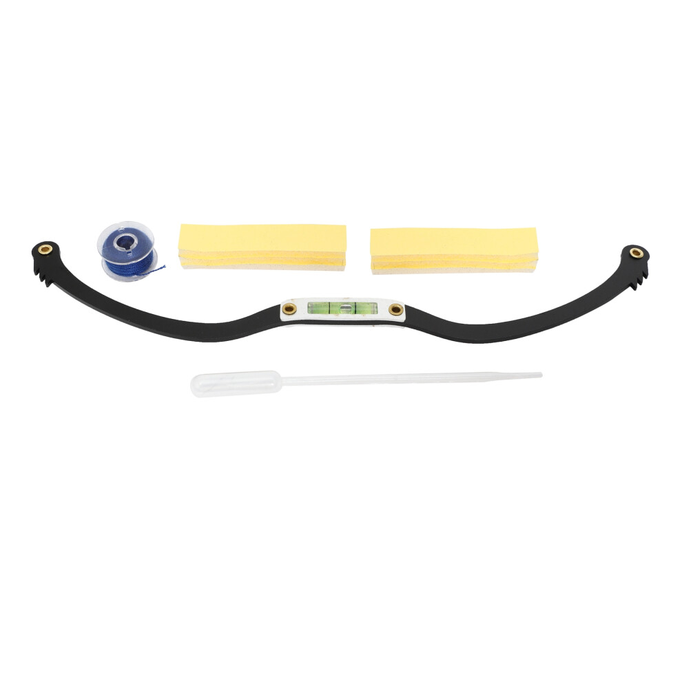 Black Microblading Eyebrow Ruler, Permanent Makeup Eyebrow Ruler With Mapping String For Brow Microshading Maker,