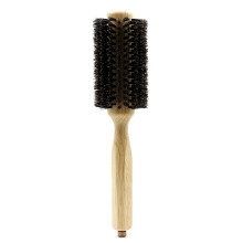 Barbearia Cabo de Madeira Cerdas de Javali Escova Redonda Cauda RemovíVel Cabeleireiro Profissional Escova de Cabelo Pente Redondo 4