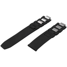 20Mm Silikonarmband Uhrenarmband für Chronoscaph Autoscaph 21 Band, Schwarz