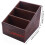Retro PU Leather Cosmetic Storage Box Remote Control Phone Holder Table Organizer for Home Office Storage Case 7