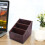 Retro PU Leather Cosmetic Storage Box Remote Control Phone Holder Table Organizer for Home Office Storage Case 5