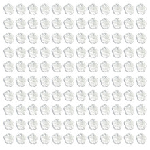 200pcs Elegant Letter Pendants with Flower Shape-bright silver