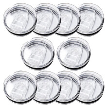 Tapas de Repuesto para Vasos Delgados, Paquete de 10, Tapas de PláStico Resistentes una Salpicaduras, Cubiertas una Prueba de Derrames para Tapa de