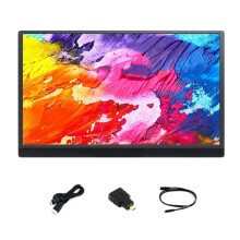 15.6 Inch Monitor with Stand for Raspberry Pi/Jetson /PC/Game Console, No Touch IPS Screen EU Plug