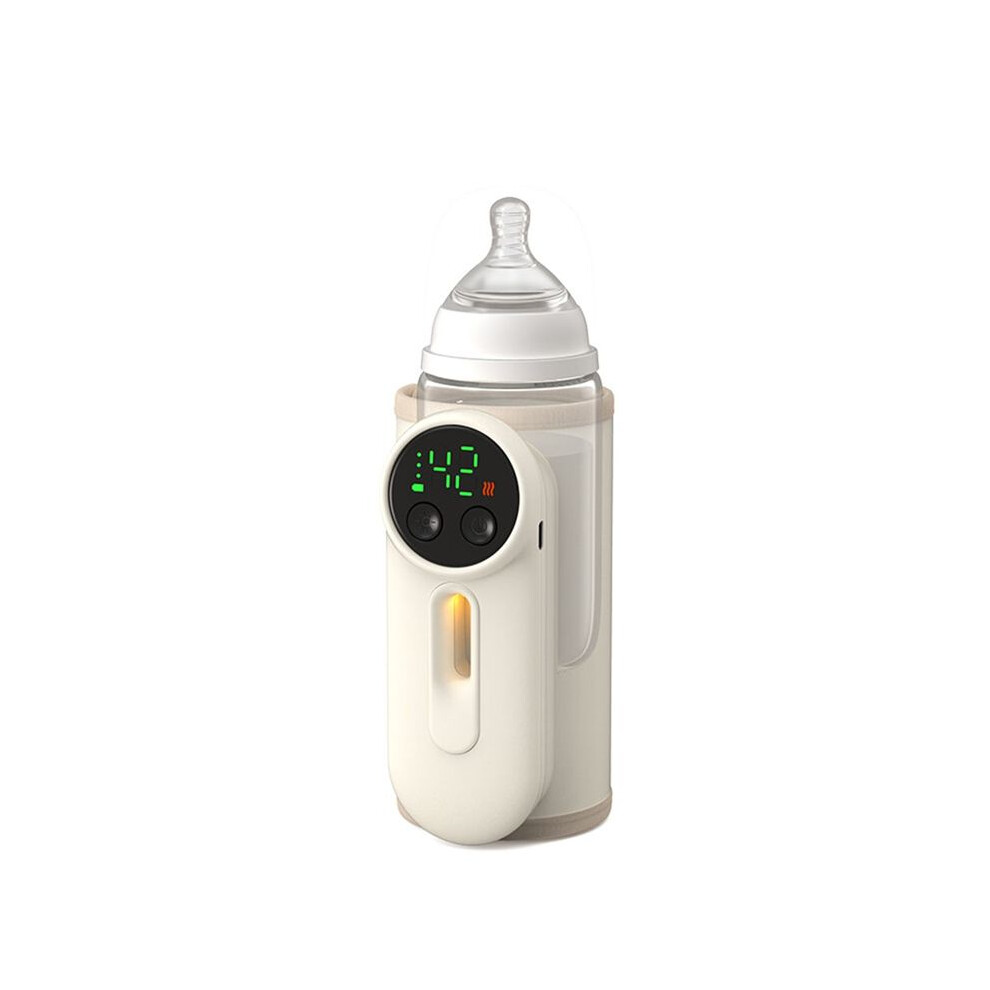 Portable Baby Bottle Warmer Wireless Milk Heater With Constant Temperature Control Usb Insulated Milk Cover For Travel Light/Dark