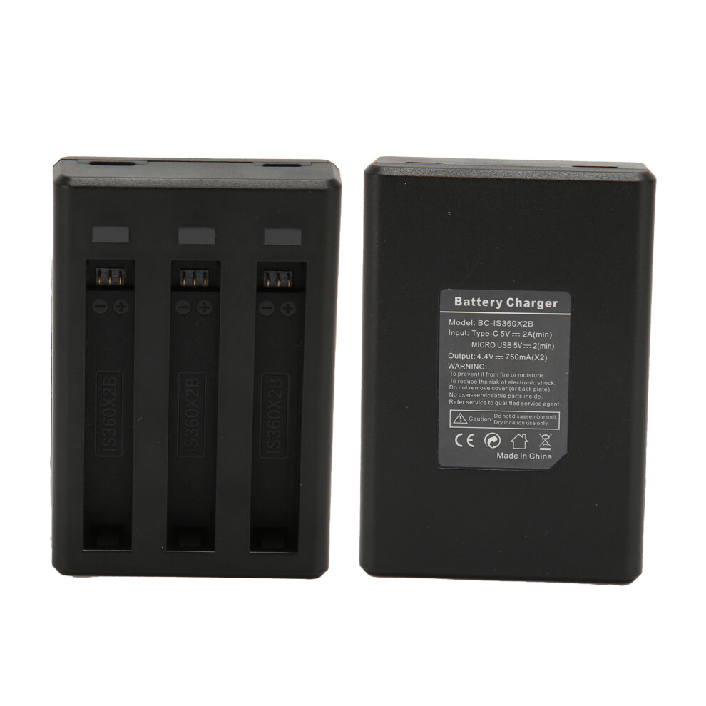 3 Pcs 1700Mah Camera Batteries + 3-Channel Charger Hub For Insta 360 One X2 8241369240955