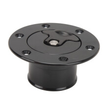 Black Aluminum Fuel Cell Tank Cap 39mm ID 6 Bolts Universal Fit