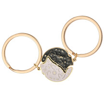 Romance Gifts Keyring for Couples Sturdy Stainless-Black fans 2