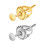Elegant Screw Backs Replacements Fashionable Earplug-Silver 2