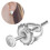 Elegant Screw Backs Replacements Fashionable Earplug-Silver 3