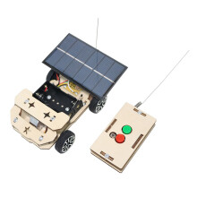 Composite Wood Solar RC Car Kit - Creative DIY Project for Kids 8-12