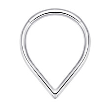 Titaniums Steel Teardrop Septum Nose Ring-steel color