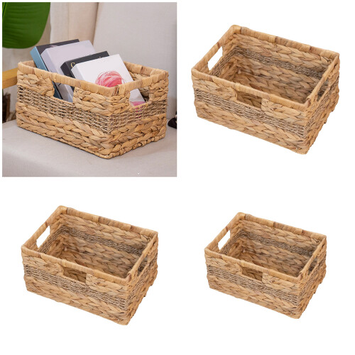 Handgewebter Korb für Snacks, Bettwäsche oder zur-M 2