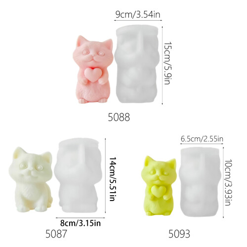 Practical Silicone Ornament Mold Cats Shaped Rebound-5087 1