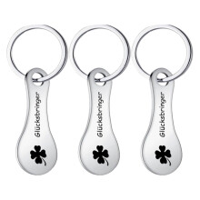 Stainless Steel Trolley Keychain Pack of 3 Shopper's-Silver