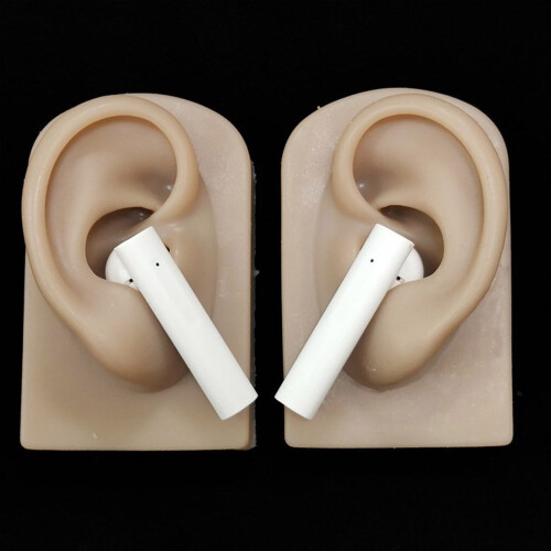 Realistic Soft Silicone Left Right Ear Model-pale yellow 2