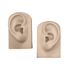 Lifelike Silicone Human Left Right Ear Replicas-dark skin color