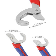 Cushion Grip Adjustable Wrench Set, Multi Uses Universal Tool Ideal For Plumbing, Carpentry, And Gardening, Ergonomic Bi-Material Handle, Lightweight