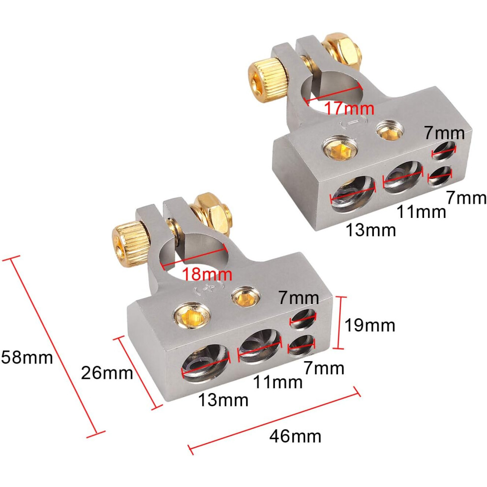 Battery Terminal Transformer, Precision Taper Adapter For Automotive Battery Terminal Converter, Ideal Car Accessories Ensuring High Electrical 9169997020734