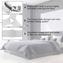 Strapaí Sealbhóra Bileog In1Bed Oiriúnach do Gach Méid, Coinníonn Strapaí Bileog Leapa Ardchaighdeáin Bileoga Go Daingean ina n-áit, ag