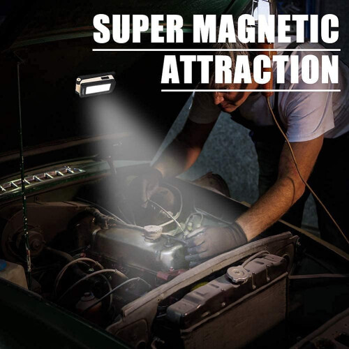 Magnetic Base Rechargeable Work Light, XPE+COB Red Light Warning, Portable, Waterproof, Snap Design, Long Lasting Power, Versatile Usage for Elevator 2