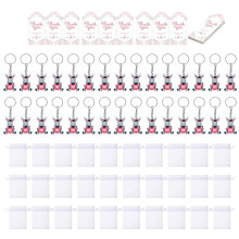 Pack of 30 Animal Keychains Cartoon Animal Pendant Keyring Fun
