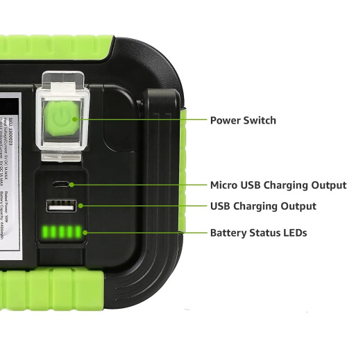 High Power LED Work Light, USB Rechargeable Portable Work Task Lamp with Power Bank Function for Outdoor Activities 2