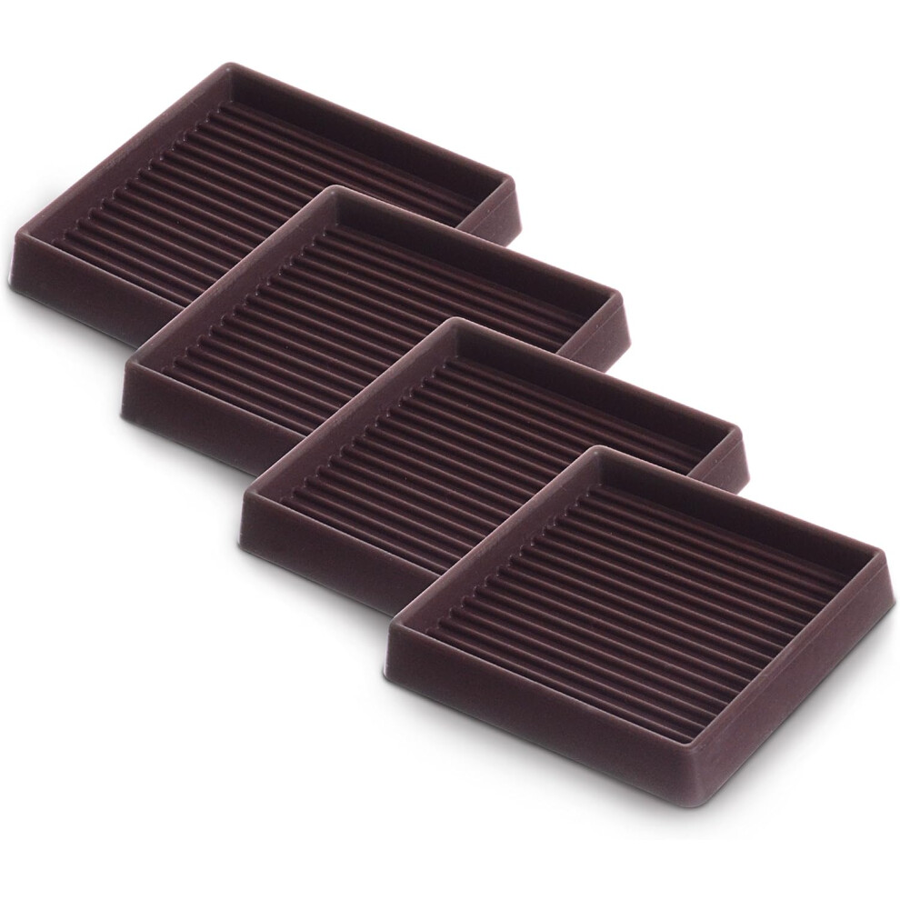 Furniture Coasters, Square Furniture Pads To Prevent Furniture Sliding, Anti-Slip Mesh Silicone Ensures Firm Grip, High Quality Rubber For Floor 9128293678643