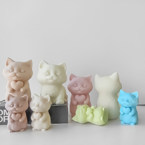 Practical Silicone Ornament Mold Cats Shaped Rebound-5087 2