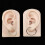 Realistic Soft Silicone Left Right Ear Model-pale yellow 7