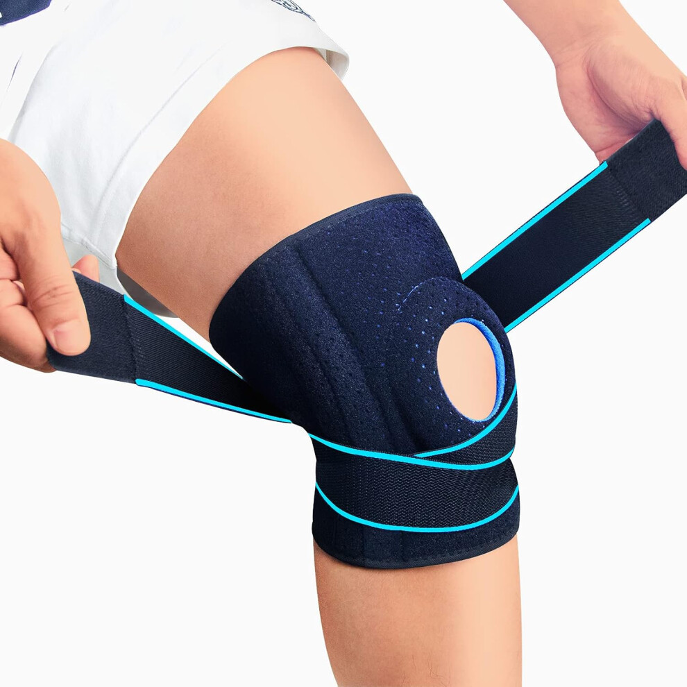 Knee Brace, Patella Stability Maintained By Adjustable Knee Support, Breathable Neoprene Fabric Ensures Comfort, Medical Grade Device With Side 9340258536243