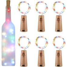 Universal Cork Shape, Battery Operated Wine Bottle Lights For DIY Decorations, Waterproof Mini Copper Wire String Lights, Energy Saving With Romantic