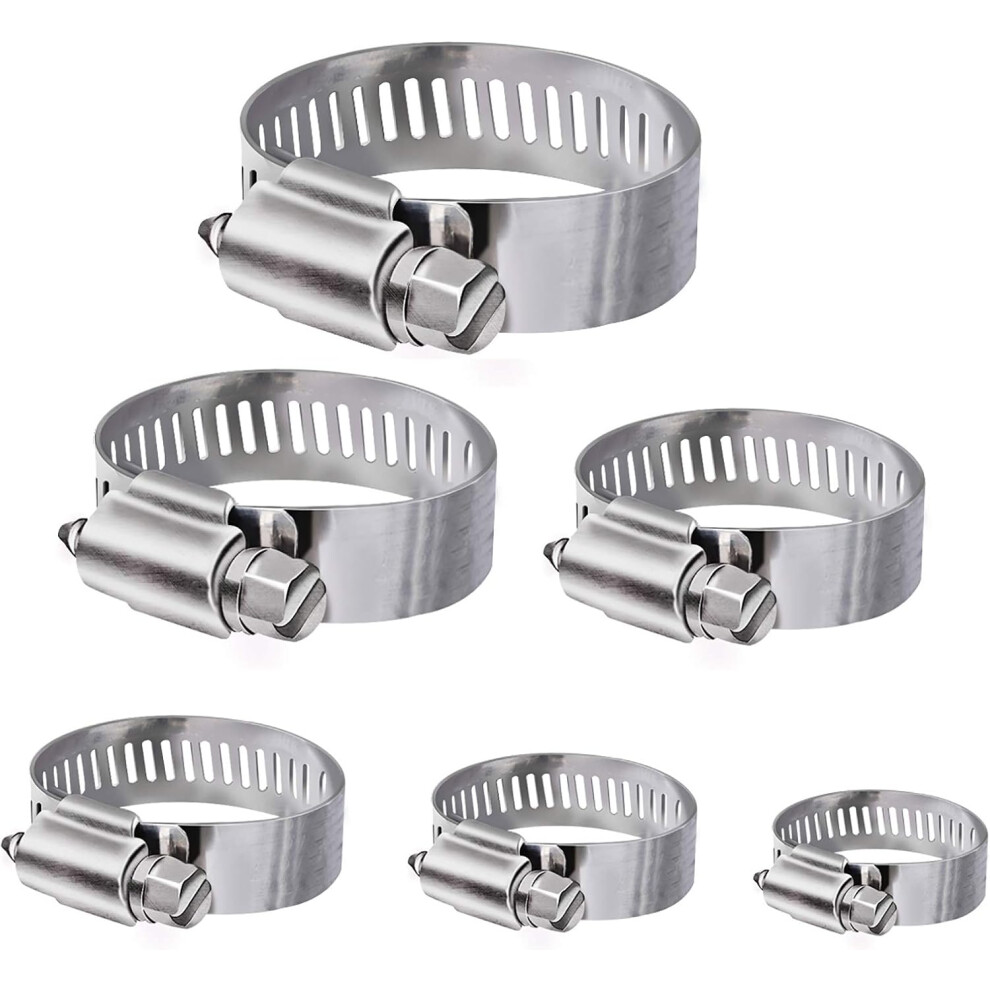 Hose Clamp Set, Stainless Steel Worm Gear Adjustable 13-19Mm, Cost-Effective Solution For Various Projects 9340258525803