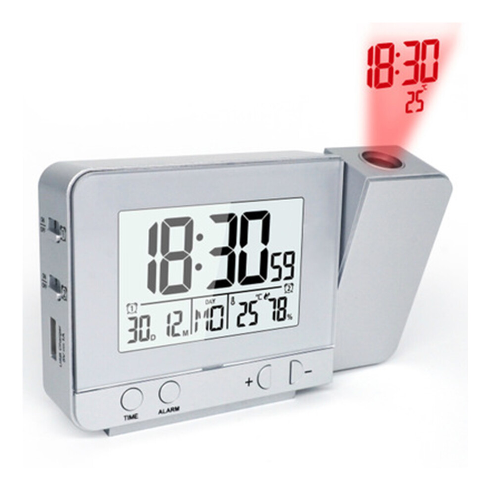 Smart Projection Clock with Multifunction Display, USB Charger & 180 Adjustable Projector for Ultimate Convenience