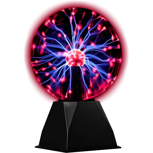 Sound Activated Plasma Ball, Electric Lightning Magic Plasma Lamp for Science Decor, Touch Sensitive Interactive Light Show