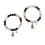 Ensemble de 2 bracelets de couple élastiques, chaînes à-6063B 1
