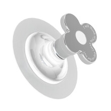 Toilettensitzdeckelgriffheber mit Klebesticker, blumenförmig, Kunststoff, 2,6x3x5 cm
