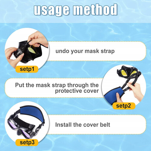 Snorkel with Serenity, Universal Size Neoprene Mask Strap for Divers 2