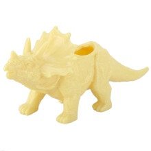 Duurzaam plastic, mini-succulentenpotje met Triceratops-ontwerp, charmant dierenpatroon, ideaal voor huis, tuin en balkon.