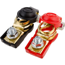 Widely Applicable Battery Terminal Clamps, 2 Pairs of Pure Copper Connectors Battery Cable Ends with Protection Cover for Corrosion Resistance and