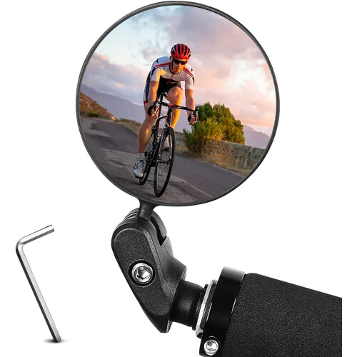 Ασφαλής καθρέφτης οπισθοπορείας για MTB, άθραυστος φακός από ανοξείδωτο ατσάλι,