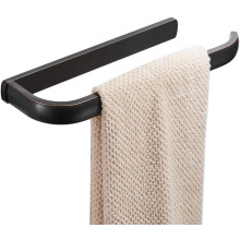 Porte-serviettes élégant, accessoire de salle de bain, finition bronze huilé pour une installation murale antirouille, compatible avec la plupart