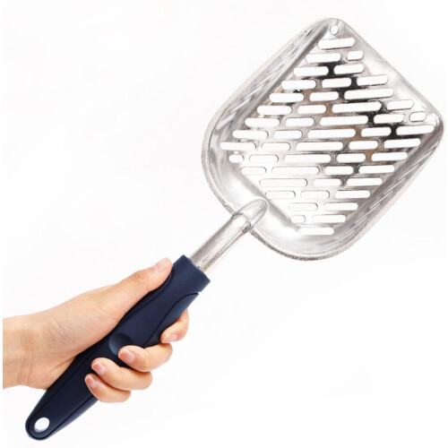 Κουτάλα άμμου από ανοξείδωτο ατσάλι με λοξή τρύπα για ακριβή καθαρισμό,