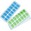 Silicone Ice Cube Trays, 2 Pack, Easy-Release, Durable, Flexible, Bpa Free, Spill-Resistant Removable Lid, Food-Grade Material, Stackable, 1