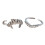 Vampieren thema split body ringen set verstelbare legering 1