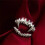 Ensemble d'anneaux fendus de vampires élégants, accessoire de 5