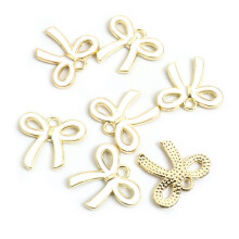 Set van 100 vlinderknoopvormige bedelarmband-Goud 6K