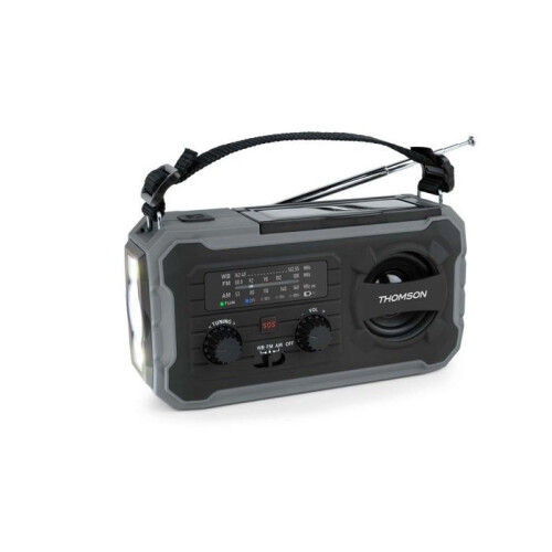 Notfunk-Solarradio - THOMSON - RT280 - FM/AM - Taschenlampe - USB-C-Aufladung