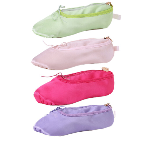 Ballet Shoe Shape Pencil Case Spacious Stationery-Green 1